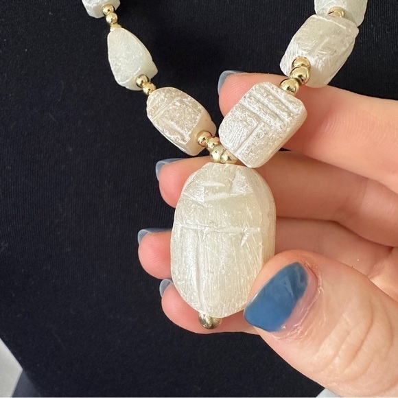 Vintage Costume Jewelry Beaded Rock Necklace - Picture 8 of 9